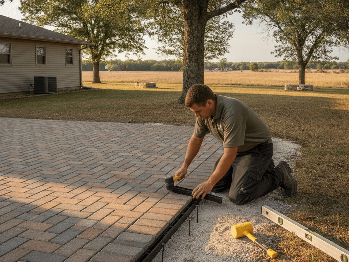 Topeka Outdoor Pro contractor discussing a project with a homeowner